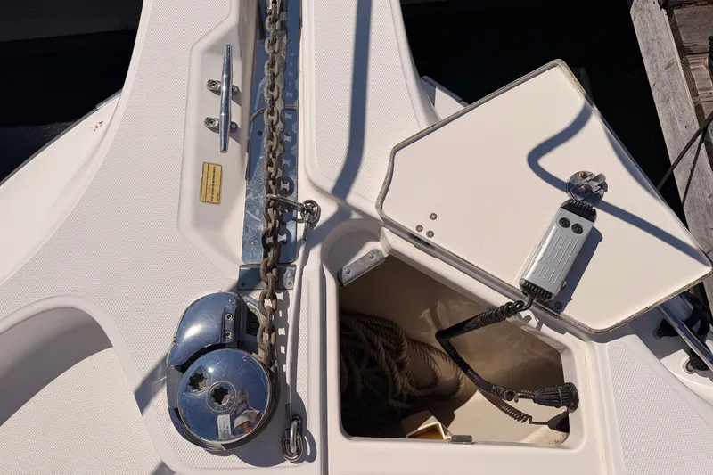 Slide: The Image of Anchor system on a 2007 Boston Whaler 285 Conquest boat deck. - 20