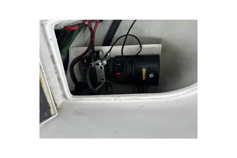 Slide: The Image of Boat engine compartment with Vevor equipment, C&C 48 model, 1973. - 29