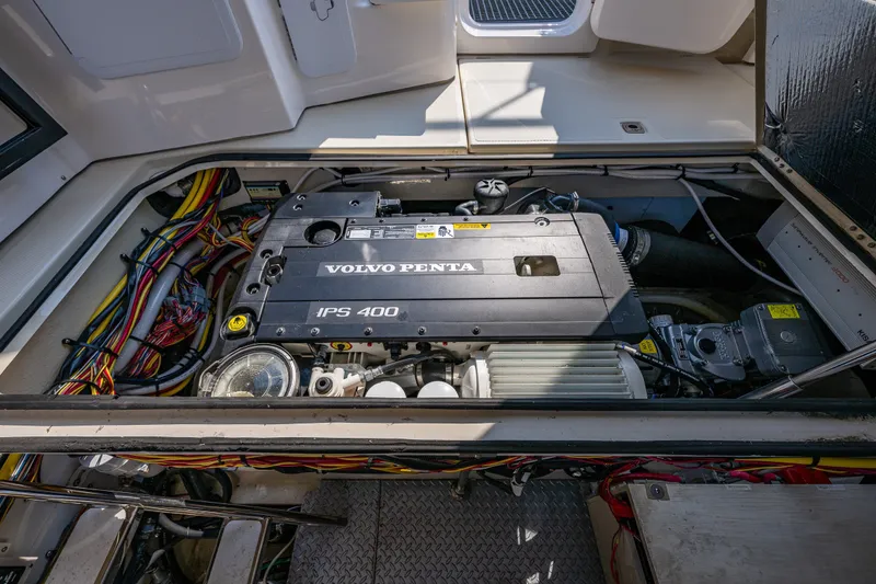Slide: The Image of Engine compartment of 2020 Ranger Tugs R-41 CB with Volvo Penta IPS 400 engine. - 48