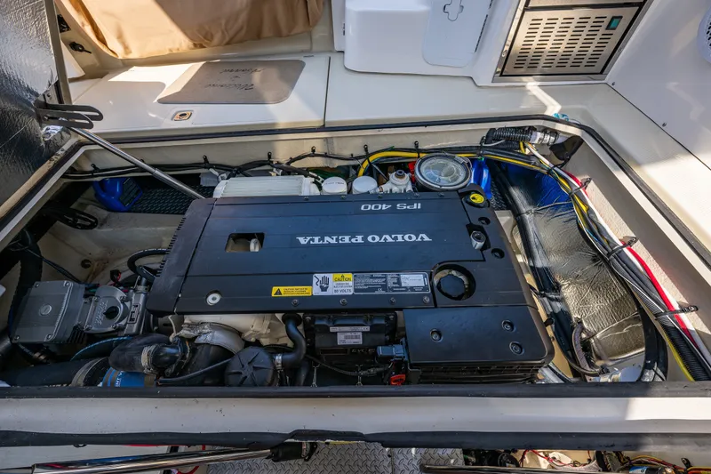 Slide: The Image of Engine compartment of 2020 Ranger Tugs R-41 CB with Volvo Penta IPS 400 engine. - 47