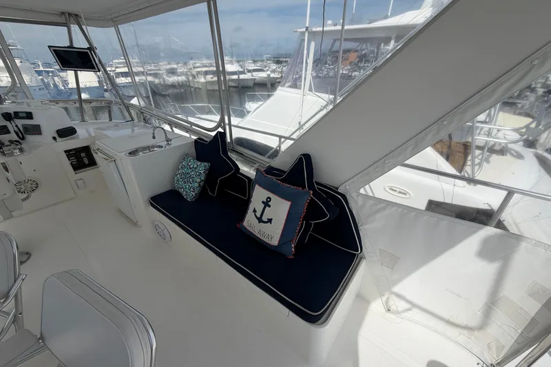 Slide: The Image of Interior of 2002 Seahorse 45 MY yacht with seating and nautical decor. - 3