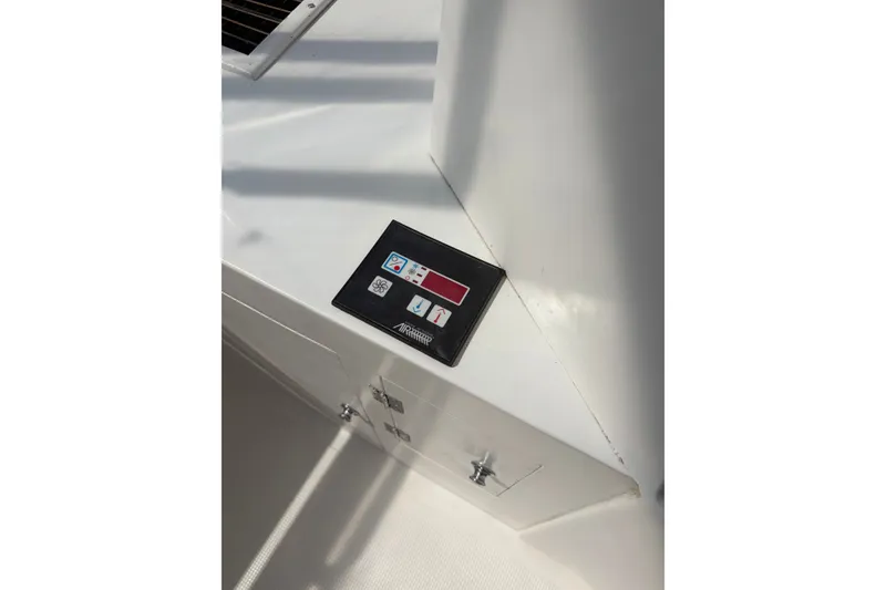 Slide: The Image of Control panel on 2002 Seahorse 45 MY yacht interior, featuring temperature settings. - 13