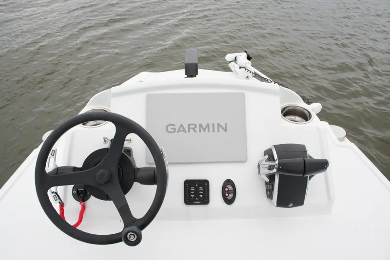 Slide: The Image of Helm of 2023 Costa Custom Boats 264 HC with Garmin navigation system. - 66