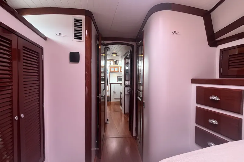 Slide: The Image of Interior of 2008 Bruckmann 50 MKII yacht with wooden cabinetry and modern design. - 10