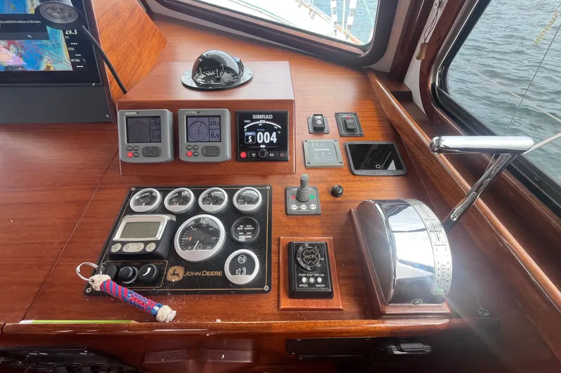 Slide: The Image of Control panel of a 2008 Bruckmann 50 MKII yacht with navigation instruments. - 40