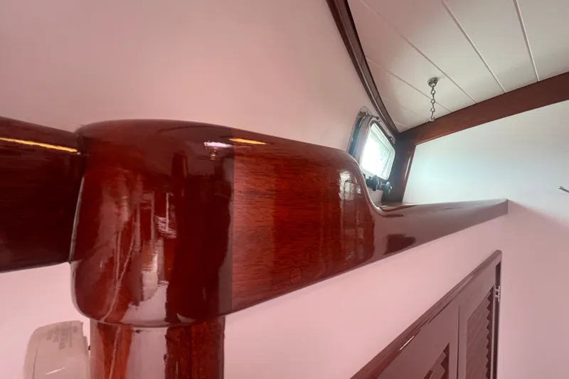 Slide: The Image of Polished wooden interior detail of 2008 Bruckmann 50 MKII yacht. - 54
