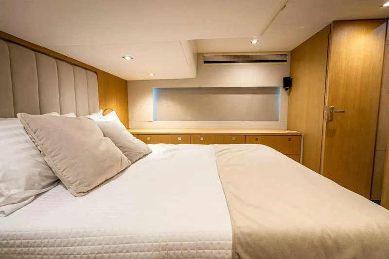 Slide: The Image of Luxurious bedroom interior of 2015 Fairline Targa 48 Open yacht. - 21