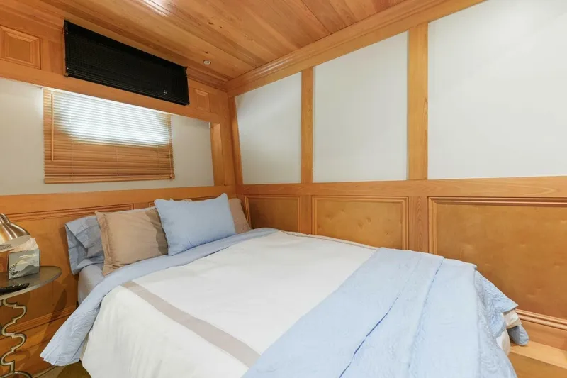 Slide: The Image of Luxurious bedroom interior on 2018 Avenger Custom Luxury Catamaran Coastal Cruiser. - 32