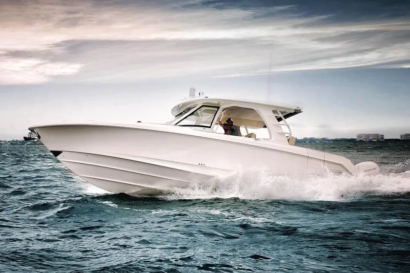 The Image of Manufacturer Provided Image: 2018 Boston Whaler 350 Realm cruising on open water. - 1