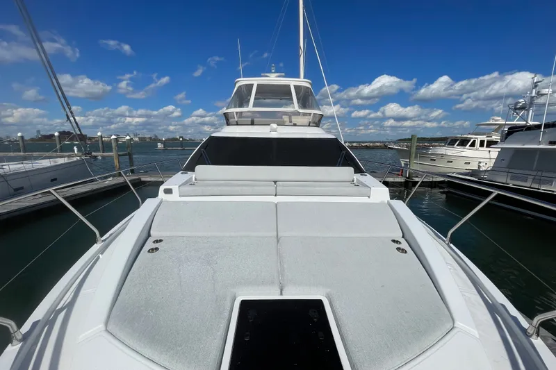 Slide: The Image of Forward sun lounging area. Custom carbon fiber poles and sun cover not shown. - 48