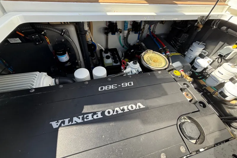 Slide: The Image of Engine compartment of 2024 Targa 32 with Volvo Penta D6-380 engine. - 64