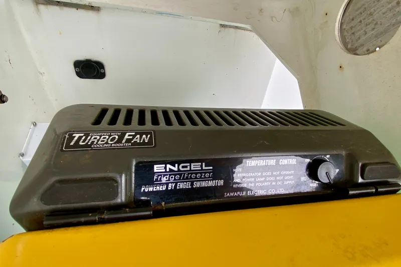 Slide: The Image of Engel fridge/freezer with Turbo Fan cooling in a 2005 Lagoon 380 S2 yacht. - 150