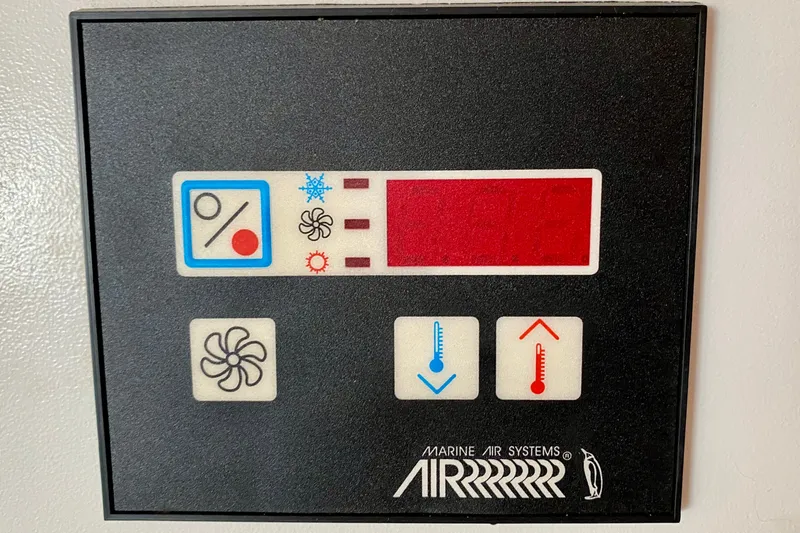 Slide: The Image of Control panel of Marine Air Systems on a 2005 Lagoon 380 S2 yacht. - 108