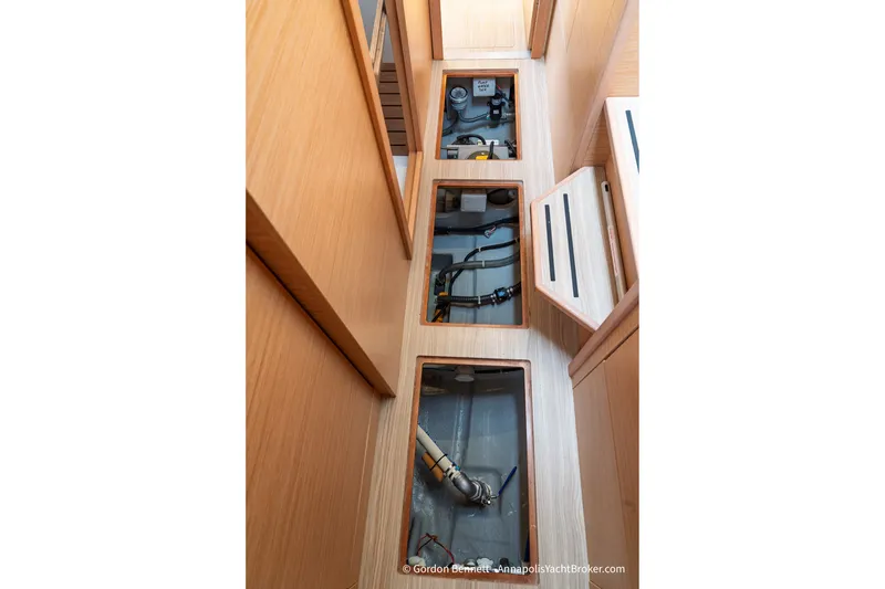 Slide: The Image of Interior view of 2019 Nautitech 40 Open yacht showing underfloor storage compartments. - 59