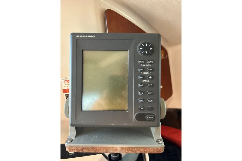 Slide: The Image of Furuno marine navigation device on a 1976 Sabre 28 sailboat. - 55