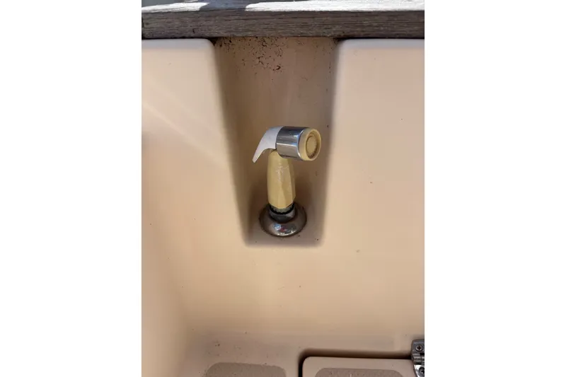 Slide: The Image of Boat deck fitting on 2000 Island Packet 380 sailboat. - 46