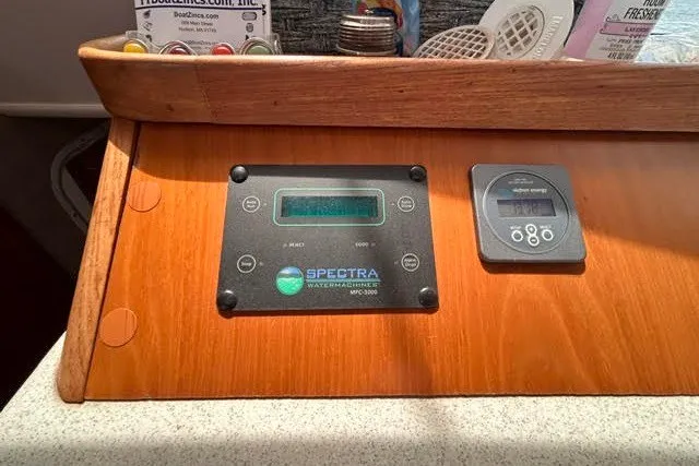 Slide: The Image of Control panel of a 2004 Manta 42 MkII yacht with Spectra watermaker display. - 35