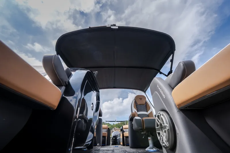 Slide: The Image of Viaggio Diamante U 26 boat interior, showcasing luxurious seating and sleek design, 2026 model. - 35