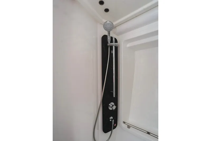Slide: The Image of Modern shower in 2023 Azimut Fly 50 yacht bathroom. - 36