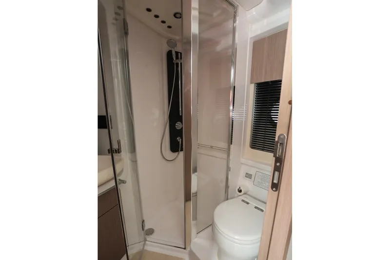 Slide: The Image of Modern bathroom in 2023 Azimut Fly 50 yacht with shower and toilet. - 47