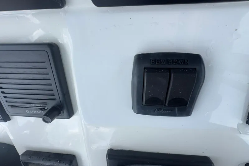Slide: The Image of Control panel on a 2007 Intrepid 370 Center Console boat with Garmin device. - 78