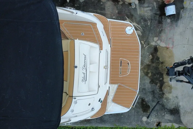 Slide: The Image of Top view of a 2007 Sea Ray 260 Sundeck boat named "Black Diamond." - 5