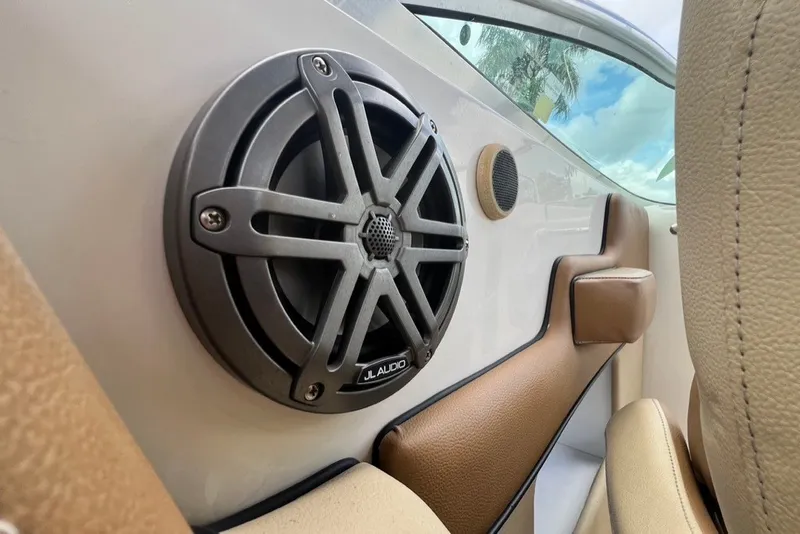 Slide: The Image of Speaker system on a 2007 Sea Ray 260 Sundeck boat interior. - 66