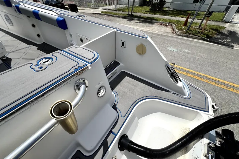 Slide: The Image of 2007 Wellcraft 35 Scarab Sport Open boat interior with sleek design and modern fittings. - 39