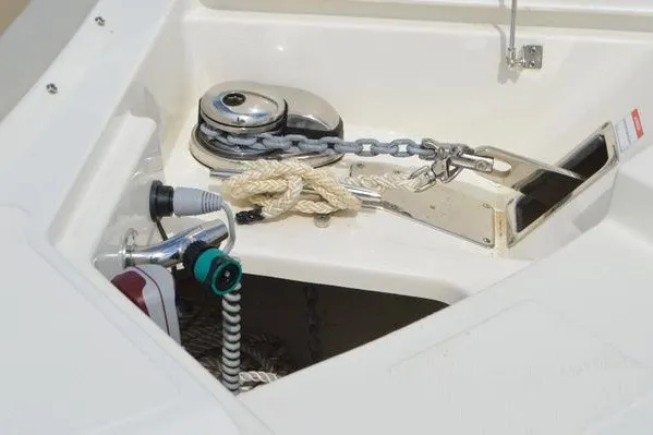 Slide: The Image of Anchor and rope storage on 2022 Boston Whaler 280 Vantage boat. - 46