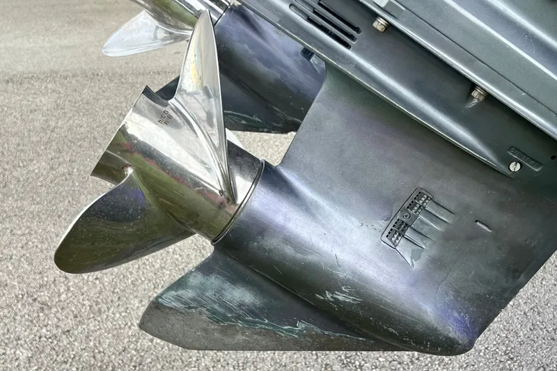 Slide: The Image of Close-up of a 2015 Tidewater 250 CC Adventure boat propeller. - 12