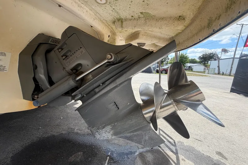 Slide: The Image of 2006 Chaparral Sunesta 236 boat propeller and outdrive, showcasing Volvo Penta components. - 7