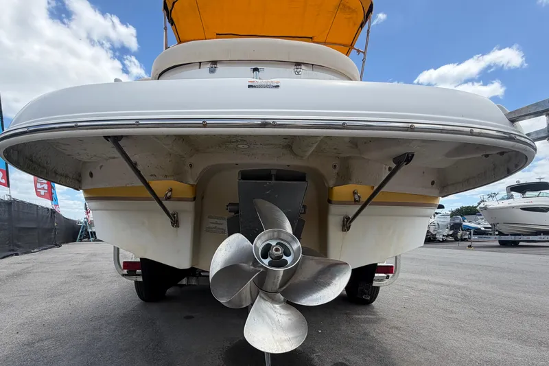 Slide: The Image of Rear view of a 2006 Chaparral Sunesta 236 boat with visible propeller. - 5