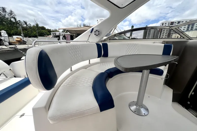 Slide: The Image of Luxurious seating area on a 2006 Regal Commodore 3560 IB yacht. - 69