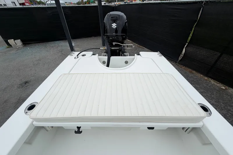 Slide: The Image of 2025 Exuma 14 Snookaholic boat with outboard motor and spacious deck. - 44