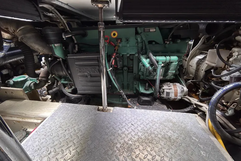 Slide: The Image of Engine room of a 2005 Carver 36 Motor Yacht with Volvo Penta engine. - 132