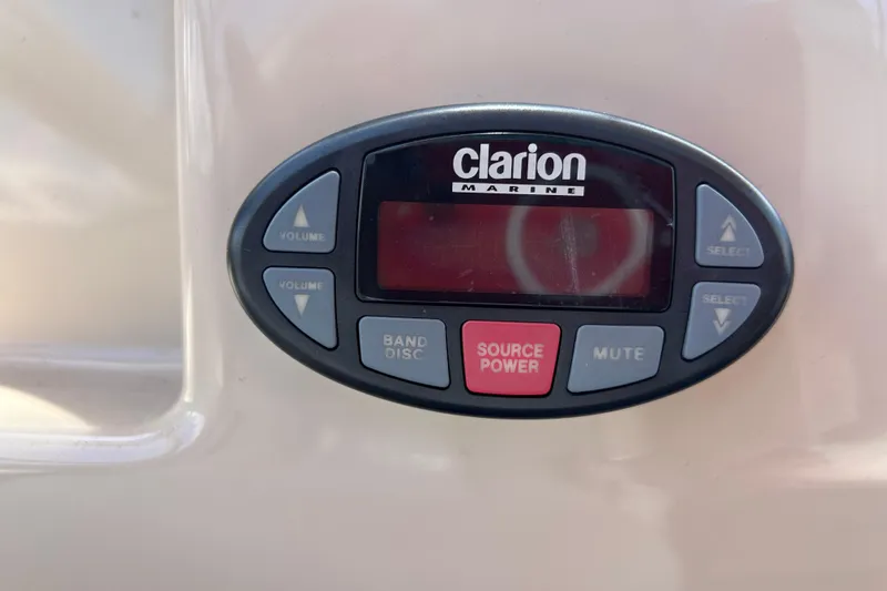Slide: The Image of Clarion Marine audio control panel on 2005 Carver 36 Motor Yacht. - 31