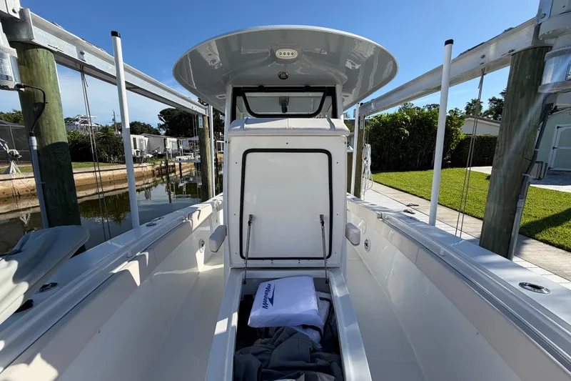 Slide: The Image of 2025 Sea Hunt Gamefish 27CB boat interior, featuring sleek design and spacious layout. - 51