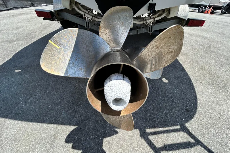 Slide: The Image of Propeller of a 2012 Crownline 236 SC boat on a trailer. - 6