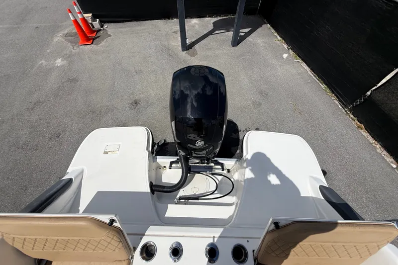 Slide: The Image of 2024 Bayliner Trophy T22CC boat with outboard motor, viewed from above. - 64
