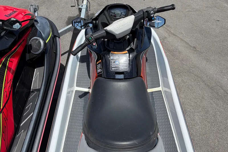 Slide: The Image of 2024 Kawasaki Jetski STX 160LX on a trailer. - 30