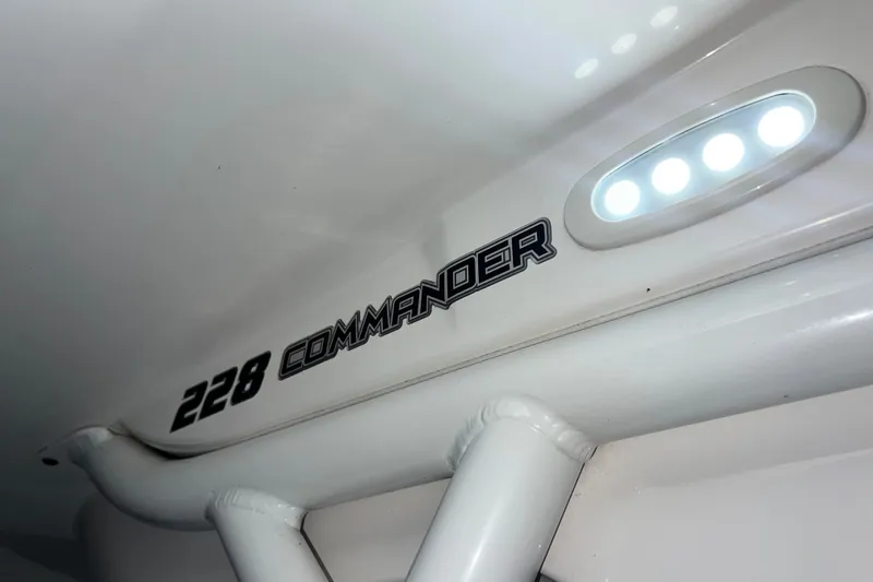 Slide: The Image of 2024 Sea Fox 228 Commander boat detail with illuminated LED lights. - 26
