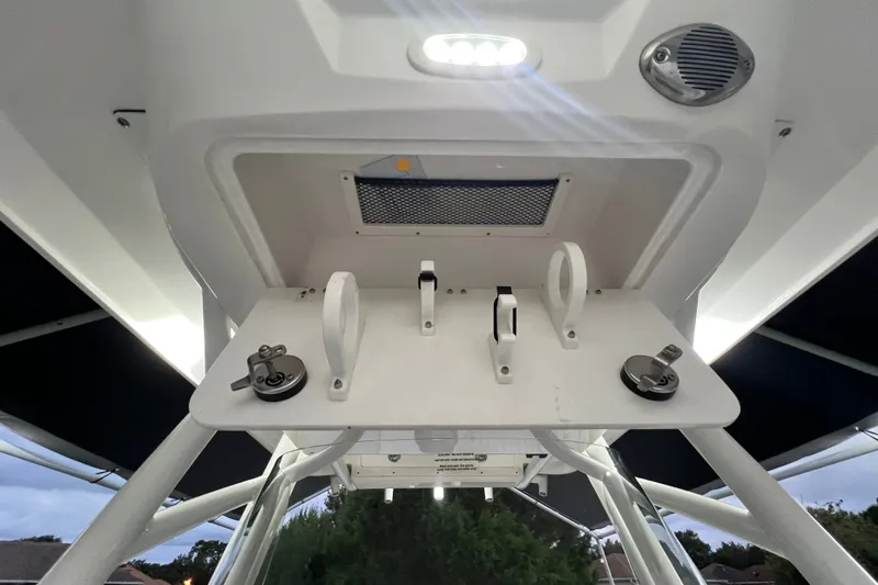Slide: The Image of 2024 Sea Fox 228 Commander boat console with lighting and speaker system. - 52