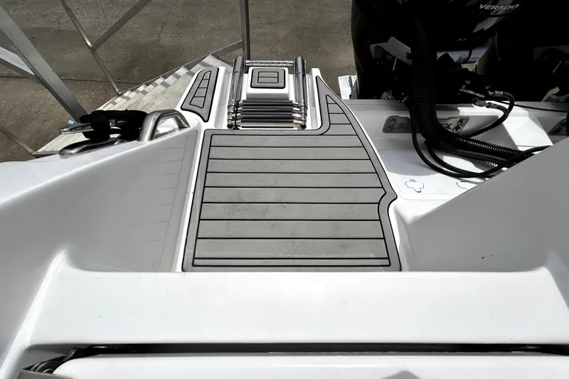 Slide: The Image of 2024 Sea Fox 328 Commander boat deck with sleek design and modern features. - 79