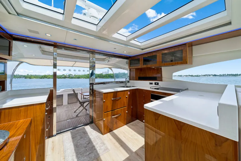 Slide: The Image of  Riviera 6000 Sport Yacht - Galley Aft - 29