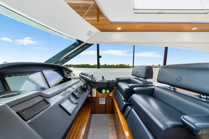 Slide: The Image of  Riviera 6000 Sport Yacht helm seating  - 36