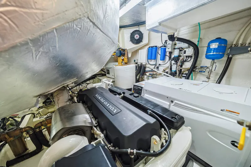 Slide: The Image of Engine room of 2019 Riviera 6000 Sport Yacht  - 64