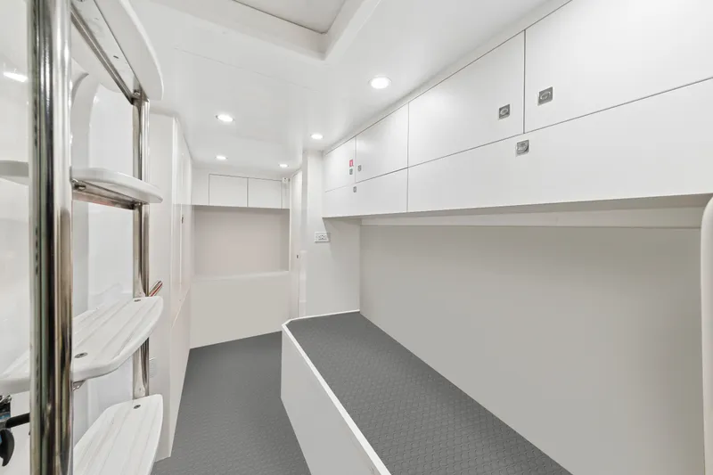 Slide: The Image of HUGE Mezz area, accesible from cockpit or master stateroom. Access to engine room from here as well.  - 60
