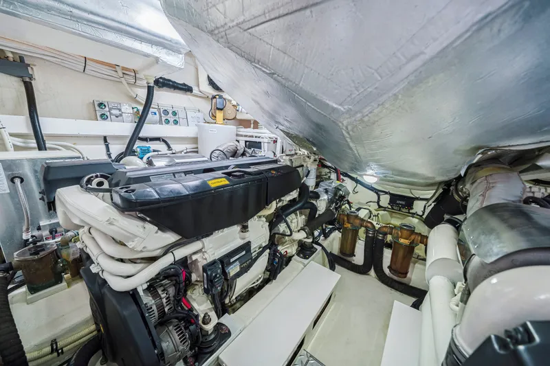 Slide: The Image of Engine room of 2019 Riviera 6000 Sport Yacht - 66