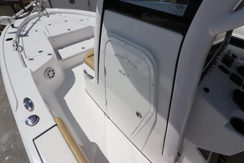 Slide: The Image of 2022 Sportsman Masters 247 Bay Boat interior, showcasing sleek design and modern features. - 34
