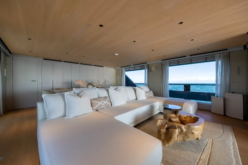 Slide: The Image of Luxurious interior of 2023 Cantiere Delle Marche RJ 115 yacht with ocean view. - 20